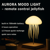LED Jellyfish Lamp – 9 Tentacles | Color-Changing Mood Light with Remote Control