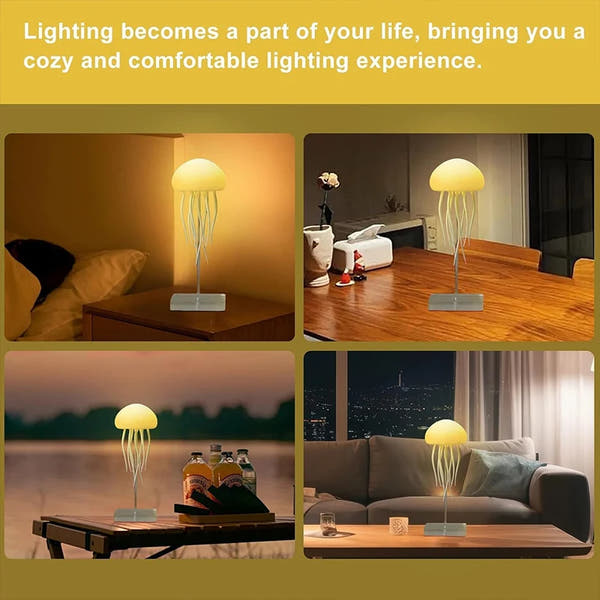 LED Jellyfish Lamp – 9 Tentacles | Color-Changing Mood Light with Remote Control